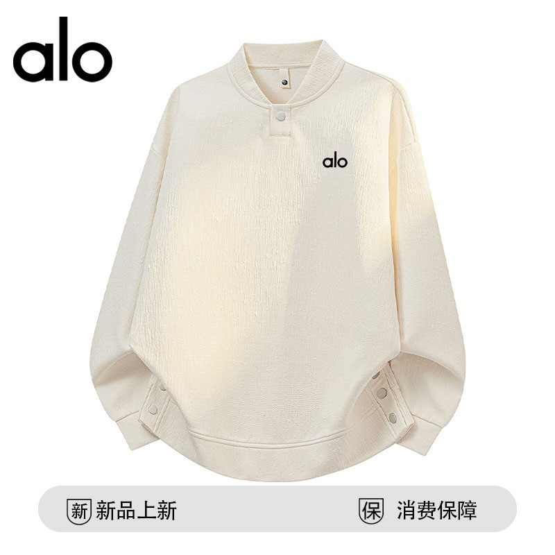 官方奥特莱斯】品牌折扣 美式铆钉设计感棒球领卫衣加绒大码上衣