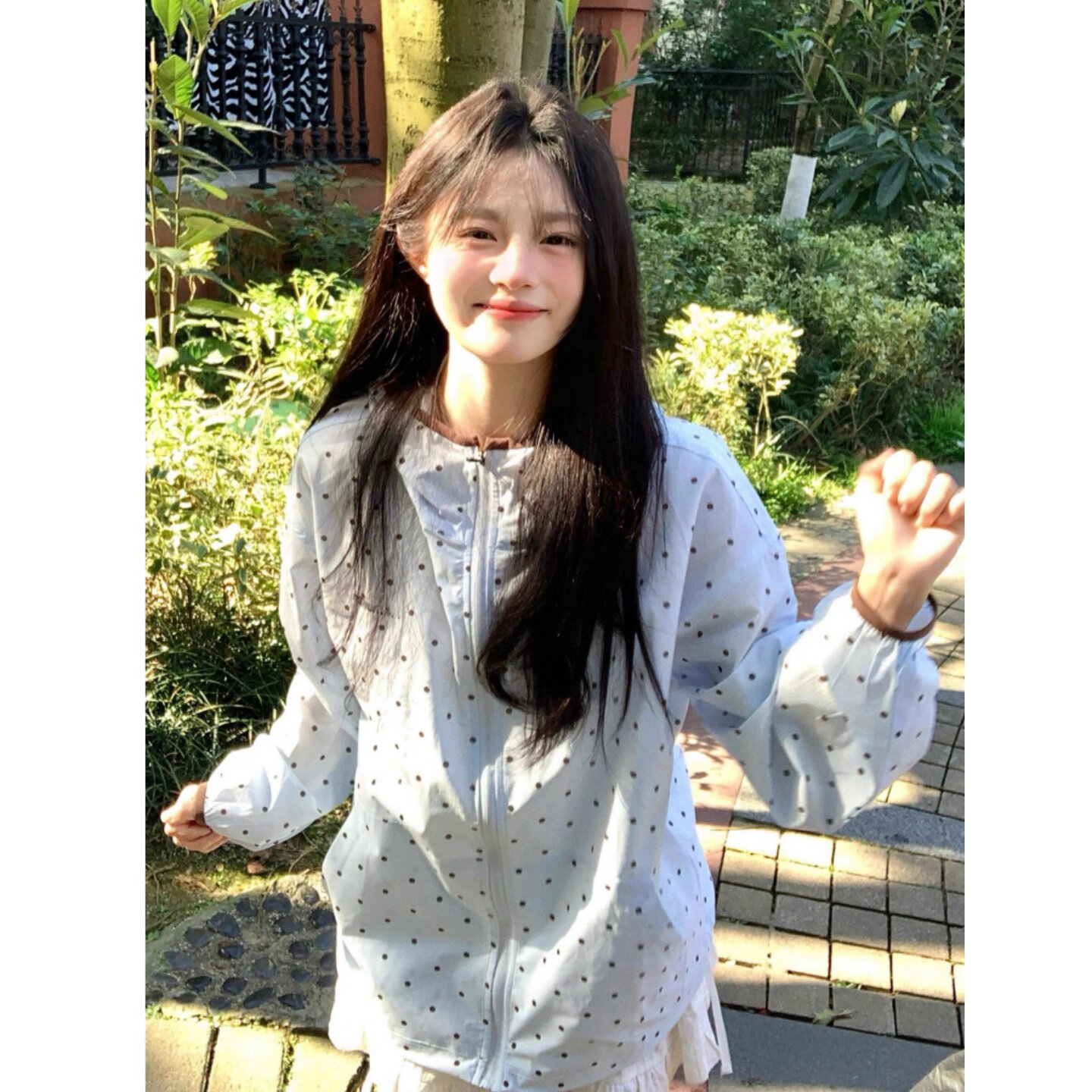 2026夏季美式复古波点防晒外套女