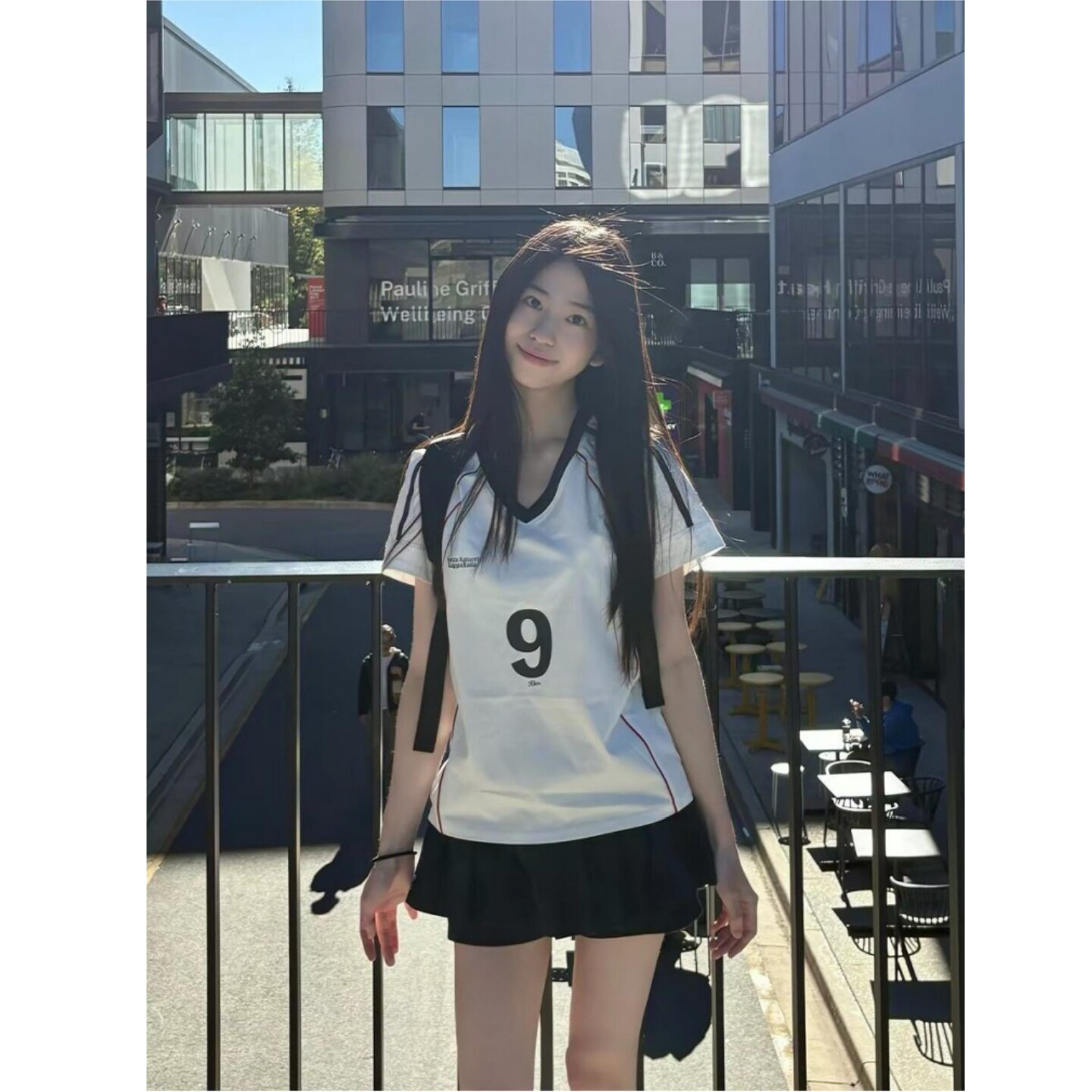 2026夏季美式复古V领显瘦短袖T恤