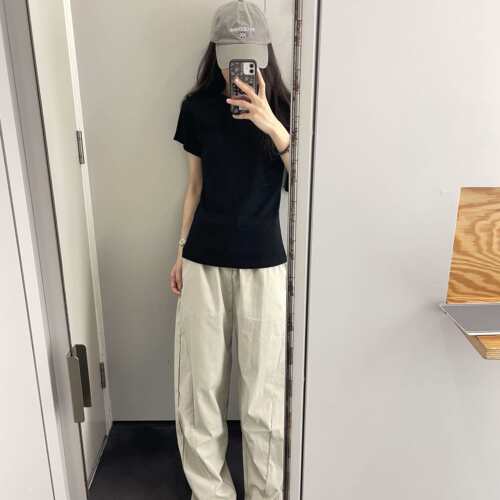 2026夏季休闲短袖圆领套头T恤女