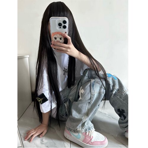 美式轻奢土星刺绣纯棉短袖T恤女