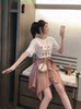 Light cooked suit Western style Fashionable Yujie By age Confidante Sisters t-shirt dress Two suit