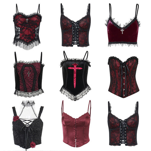 暗黑哥特风性感辣妹吊带