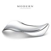 摩登MODERN欧式 现代创意不锈钢干水果盘碟轻奢风家居客厅茶几摆件