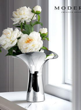 摩登MODERN轻奢北欧不锈钢花瓶客厅餐桌风家居摆件插花器乔迁礼品