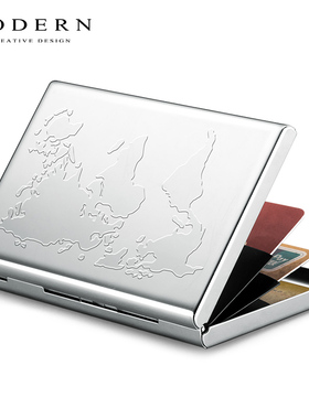 德国MODERN金属卡盒不锈钢钱夹卡包薄NFC防盗刷银行信用卡套RFID