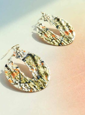 美院设计师原创！ColorHunt耳钩艺术金色耳夹气质复古显脸小秋天