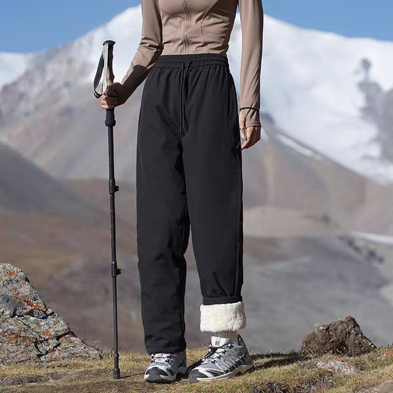 东北哈尔滨防寒冲锋裤男女防水防风保暖棉裤加绒加厚新疆旅游滑雪