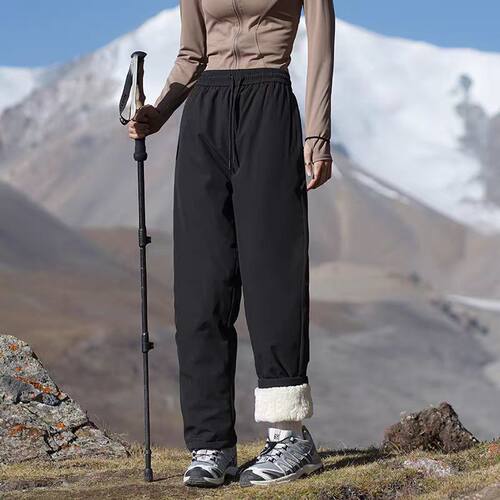 东北哈尔滨防寒冲锋裤男女防水防风保暖棉裤加绒加厚新疆旅游滑雪