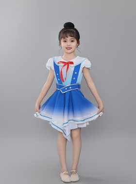 第十二届小荷风采红船的孩子舞蹈演出服女童变装表演服儿童合唱服