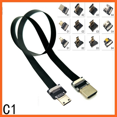 C1 航拍线 云台FPV专用Micro Mini HDMI 标准 HDMI弯头相机软排线