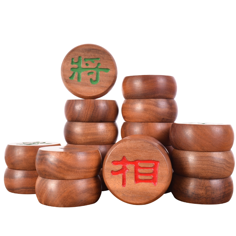 御圣象棋实木中国象棋高档大号隶书大号实木象棋子素面橡棋像棋盘