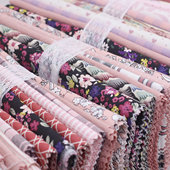 半斤微瑕肉粉色系面料 手工布艺碎花格子娃衣圈肠玩偶布料清仓