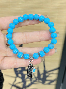 冰蓝玻璃手串女仙气少女手链小众设计高级感百搭学生闺蜜礼物