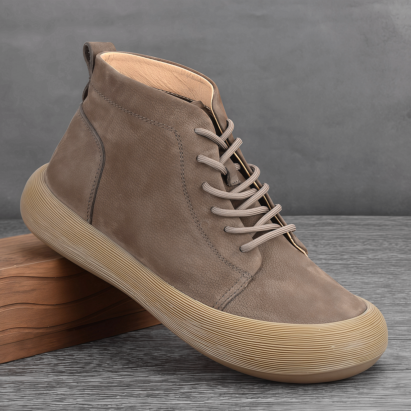 秋冬新款马丁靴男款头层牛皮高帮英伦风复古真皮休闲皮鞋软底皮靴