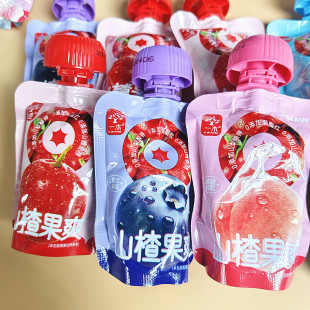 一木山楂果爽山楂泥儿童山楂糕蓝莓冰糖多口味山楂酱开味休闲零食