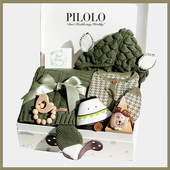 婴儿礼盒四季 单层透气超柔软满月周岁宝宝礼物恐龙新生儿纯棉套装