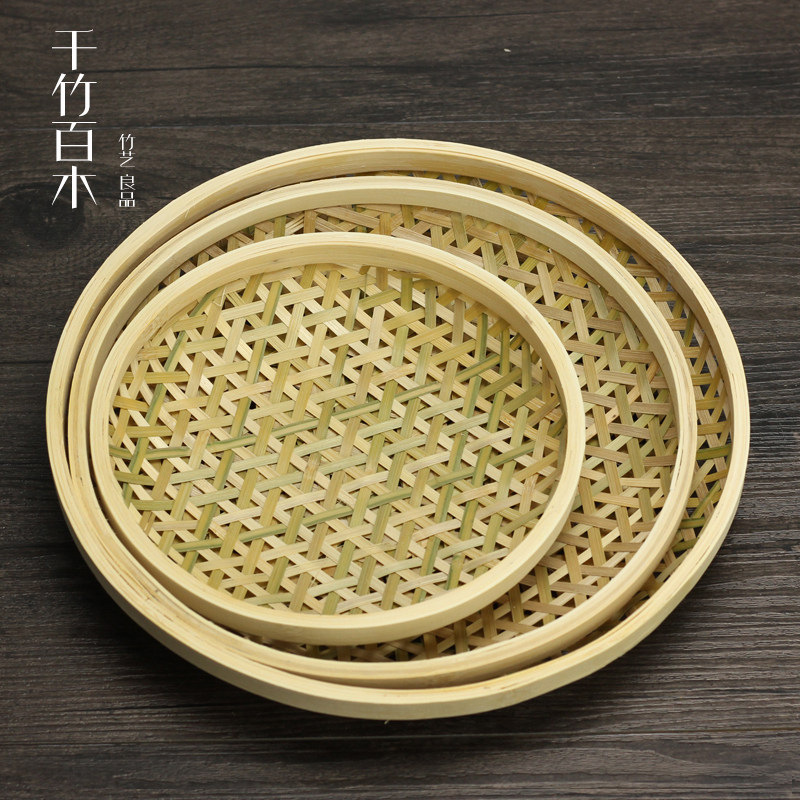 纯手工竹编镂空竹篓竹果盘竹筐面包点心篮子酒店用品上菜竹盘装饰,特色手工艺,竹编/竹雕,淘宝优惠券,粉丝福利购,淘宝优惠卷