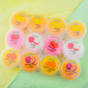 马来西亚进口可康多口味什锦椰纤果芒果百香果冻0脂零食1920g