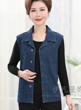 牛仔马甲外套常规宽松