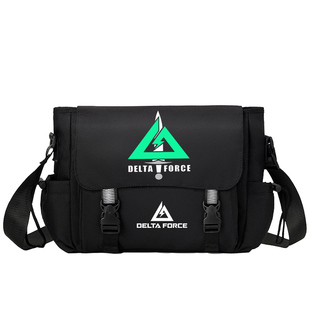 三角洲行动游戏周边单肩书包骇爪威龙斜挎包男女初中小学生补习包