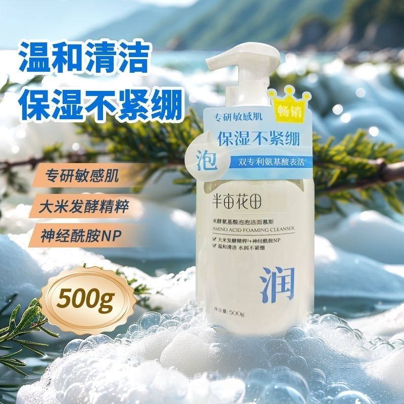半亩花田米酵氨基酸泡泡洁面慕斯500g
