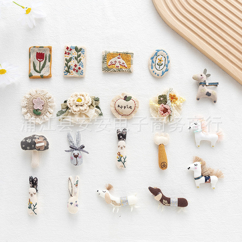 新款森系复古布艺卡通胸针饰品儿童头饰胸针花朵配件服装辅料,饰品/流行首饰/时尚饰品新,其他DIY饰品配件,淘宝优惠券,粉丝福利购,淘宝优惠卷