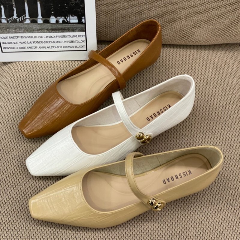 法式复古玛丽珍鞋女2026春季温柔风百搭复古通勤浅口方头平底单鞋,女鞋,玛丽珍鞋,淘宝优惠券,粉丝福利购,淘宝优惠卷