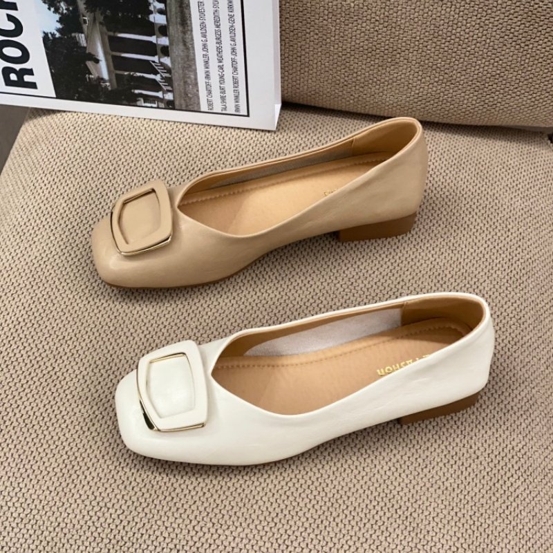 2026春季简约风方扣玛丽珍鞋女粗跟女鞋平底浅口百搭舒适软底单鞋,女鞋,玛丽珍鞋,淘宝优惠券,粉丝福利购,淘宝优惠卷