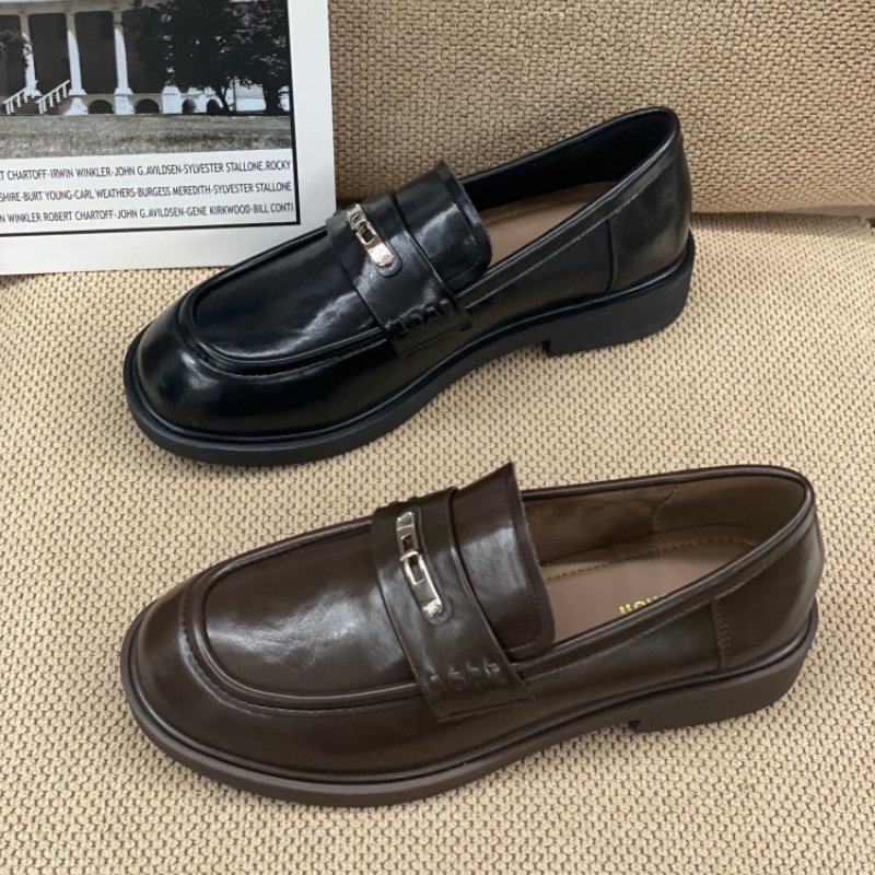 英伦风乐福鞋女2026新款深口单鞋韩版中跟百搭轻便不累脚小皮女鞋,女鞋,深口单鞋,淘宝优惠券,粉丝福利购,淘宝优惠卷