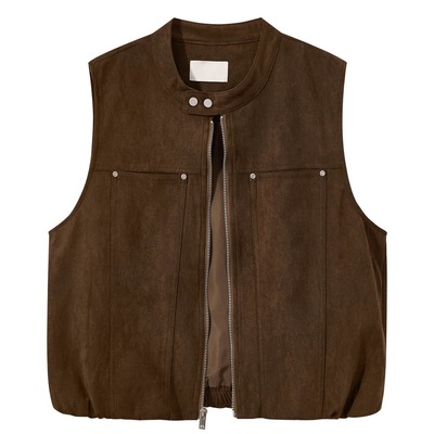 专柜大牌撤回尾单捡漏外贸高端马甲背心巨好看高级感马夹坎肩外套