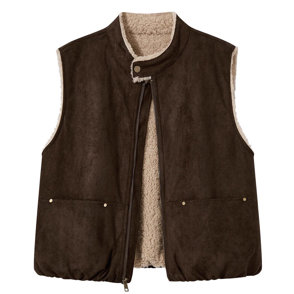 专柜大牌撤回尾单捡漏外贸高端复古皮毛一体马甲女高级感坎肩外套,女装/女士精品,马夹,淘宝优惠券,粉丝福利购,淘宝优惠卷