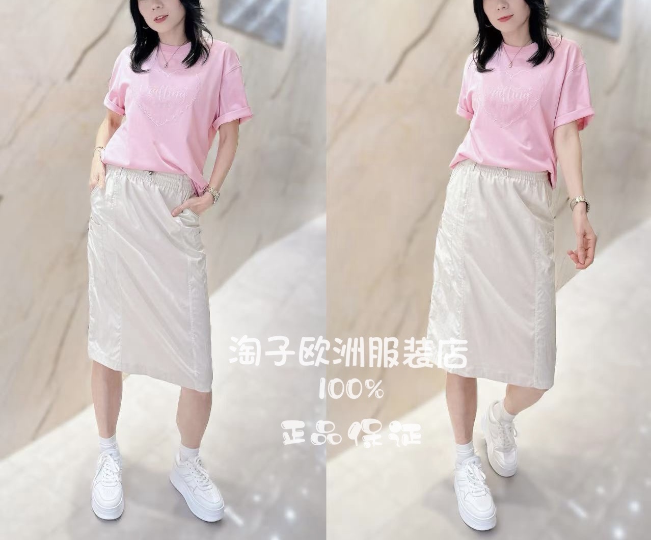 现意大利品牌dalla a正品字母图案宽松棉质短袖T恤上衣2025春夏女