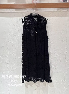 意大利品牌tensione in正品蕾丝花边料含吊带无袖连衣裙2025秋冬