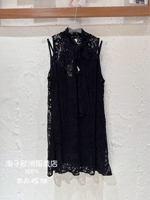 意大利品牌tensione in正品蕾丝花边料含吊带无袖连衣裙2025秋冬