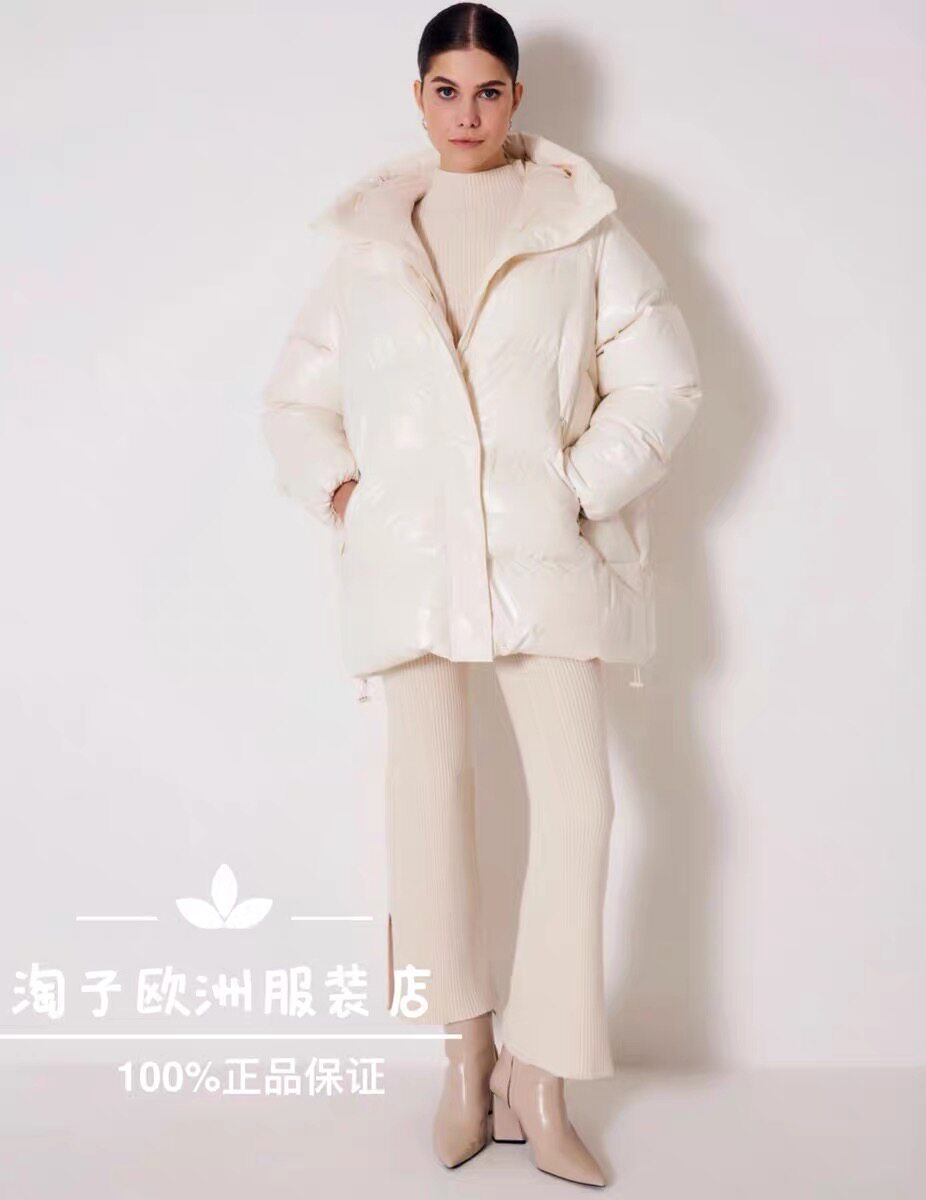 特价意大利品牌vicolo正品简约拉链长款鹅绒羽绒服百搭秋冬女现货