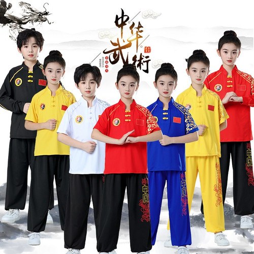 儿童武术表演服装武馆训练比赛弹力练功服专业少儿夏季演出服套装
