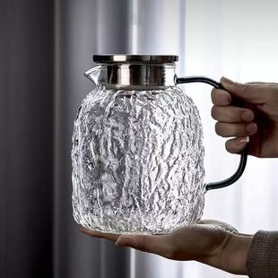 大容量高硼硅玻璃开水凉水壶家用客厅冷水壶加厚耐高温泡茶壶套装