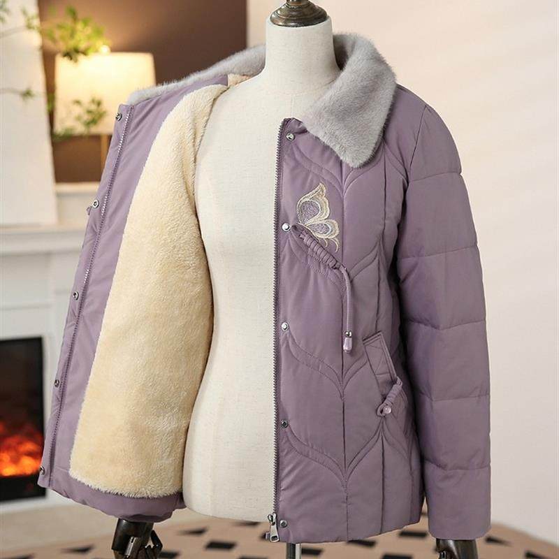 小个子妈妈冬装羽绒棉服保暖外套新款中老年女夹厚棉加绒短款棉袄,女装/女士精品,中老年女装,淘宝优惠券,粉丝福利购,淘宝优惠卷