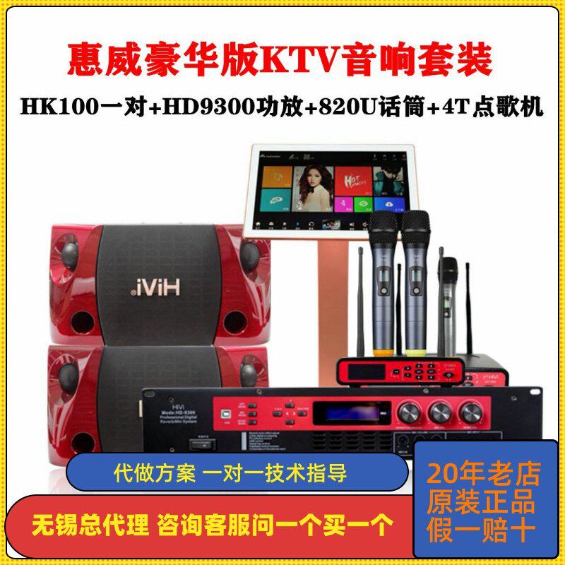 Hivi/惠威HK100卡拉OK音响KTV家用会议10寸高保真音箱舞台套装