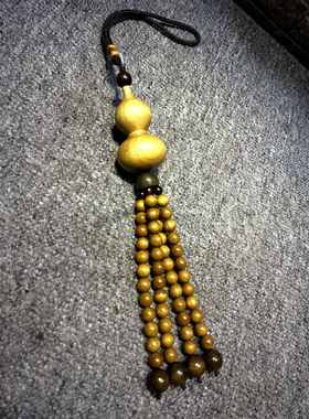 古蜀神木金丝楠木葫芦车饰