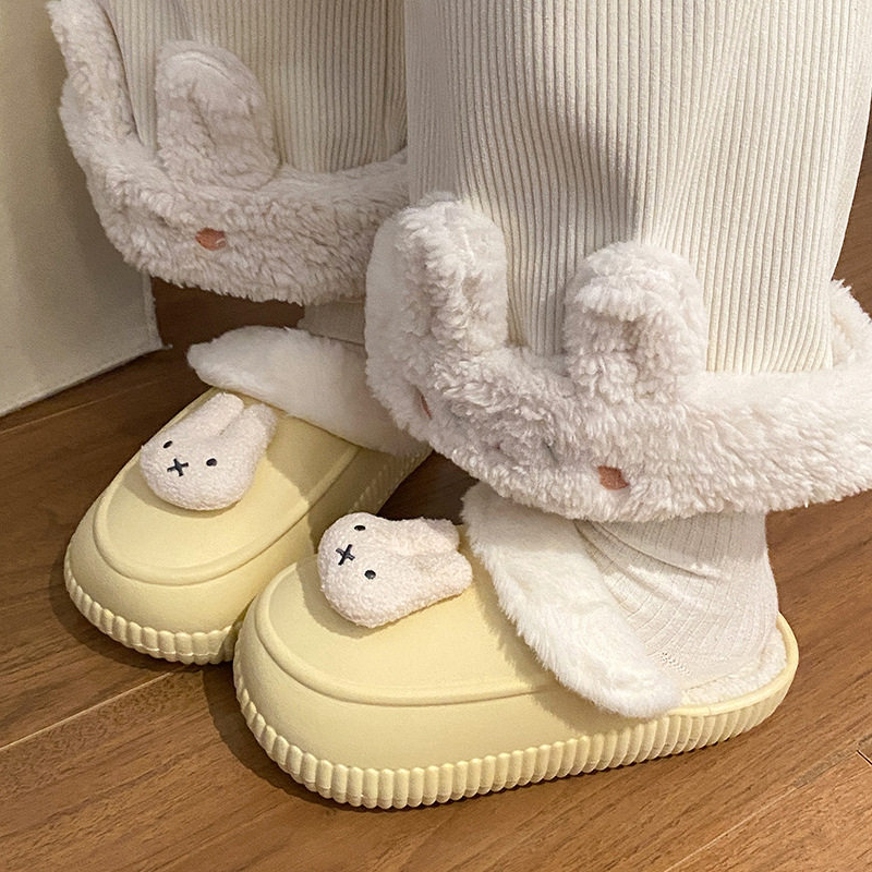 棉拖鞋女冬季情侣外穿软萌百搭高颜值耐穿包头可拆卸厚底居家保暖