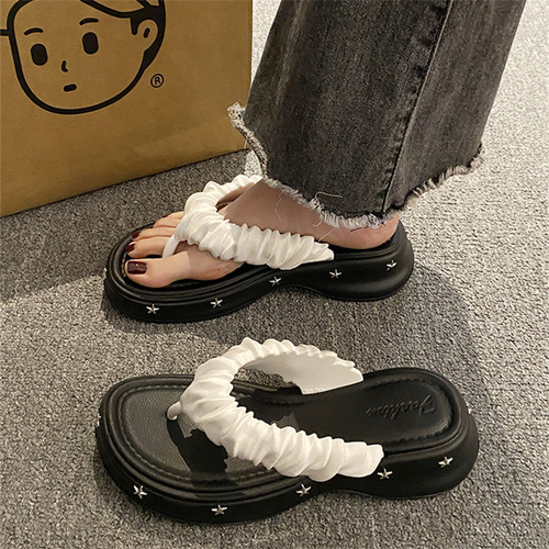 人字拖鞋女夏外穿厚底夹脚