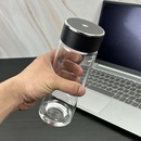 耐热单层大容量玻璃杯加厚水杯便携杯子透明简约时尚 办公室泡茶杯