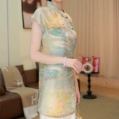 显瘦新中式 2026春夏新款 莫奈花园 宽松上衣飞袖 235