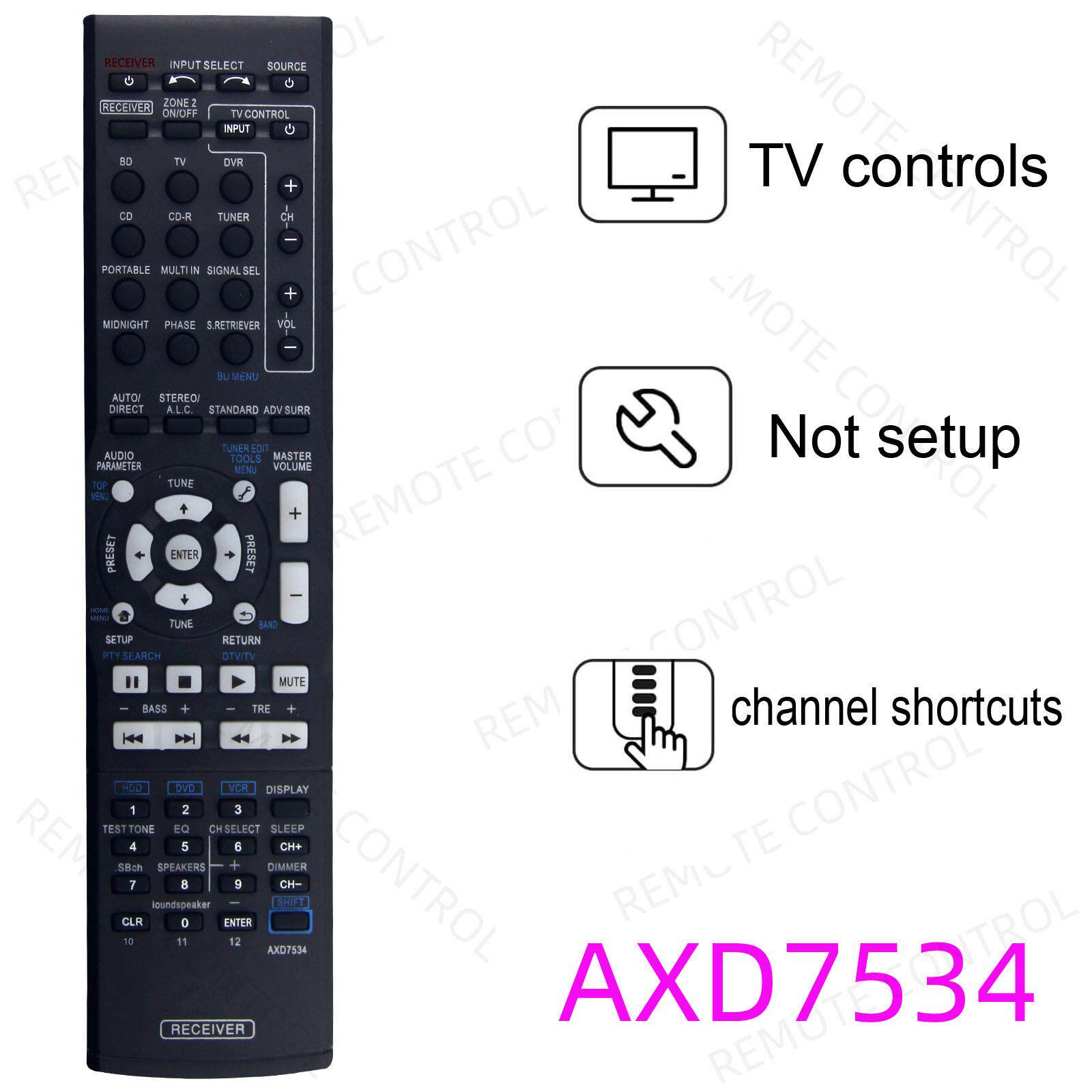 适用于先锋AV功放音响遥控器 AXD7534 7536 7565 7569 7582 7583