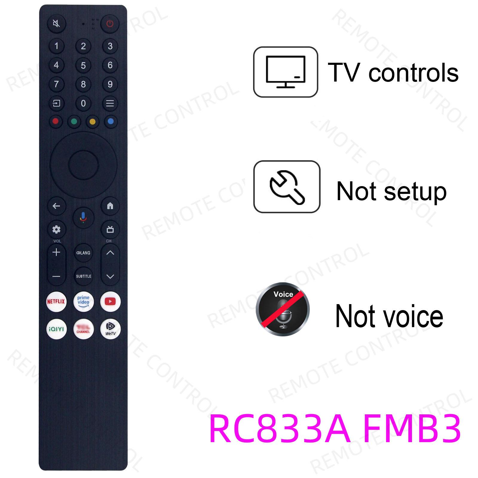 适用于Polaroid TCL电视机遥控器 RC833A FMB3 FMB1 FMB4 FMB5