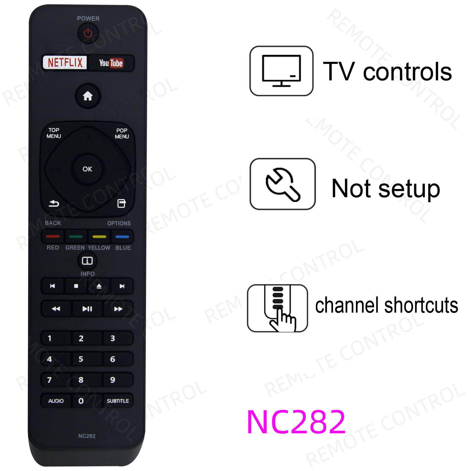适用于飞利浦电视机蓝光DVD遥控器 NC277 NC278 NC282 NC282UH