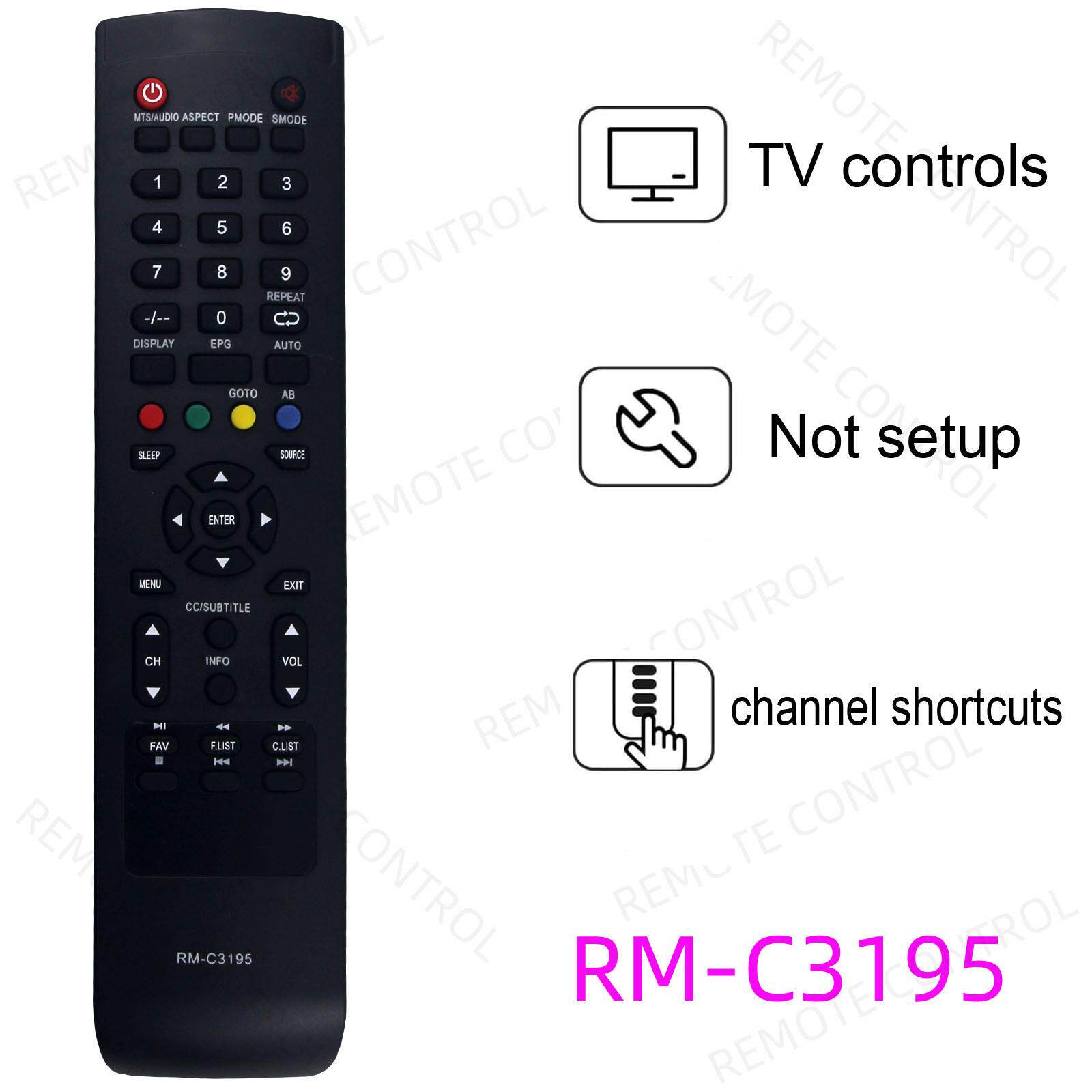 适用于JVC电视机遥控器 RM-C3195 RM-C3196