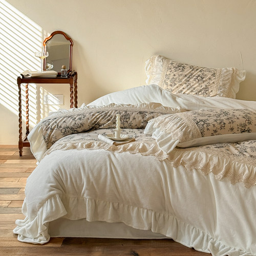 法式复古风冬季四件套